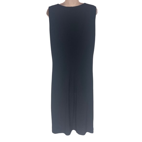 Size 14 RALPH LAUREN BLACK CASCADE RUFFLE SLEEVELESS DRESS Day/Evening Party - Picture 3 of 5